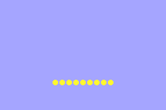 A row of dot sprites