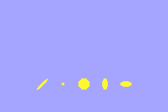 Sprites transformed in various ways